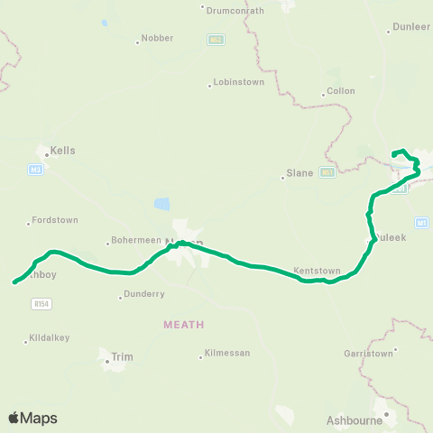TFI Local Link Athboy - Navan - Drogheda map