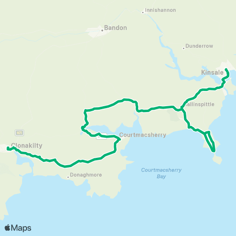 TFI Local Link Kinsale - Clonakilty map