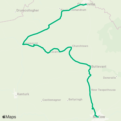 TFI Local Link Charleville - Mallow map
