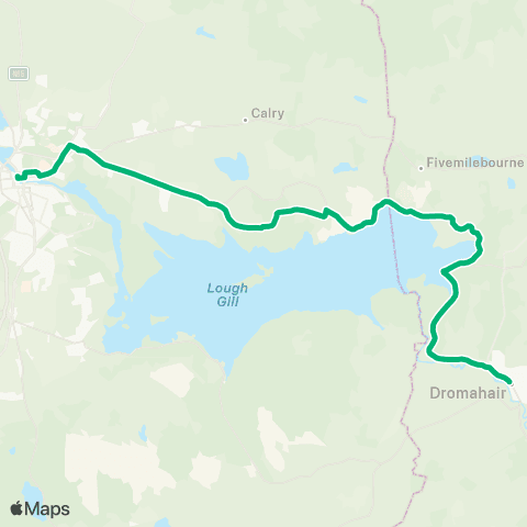 TFI Local Link Sligo - Dromahair map