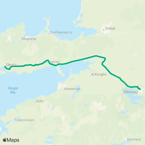 TFI Local Link Killarney - Dingle map