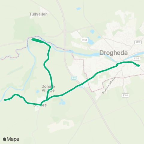 TFI Local Link Brú na Bóinne - Drogheda map