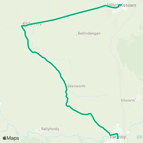 TFI Local Link Mitchelstown - Fermoy map