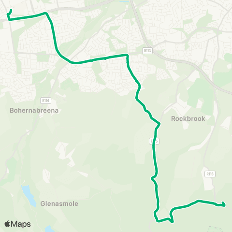 TFI Local Link Tallaght - Tibradden map