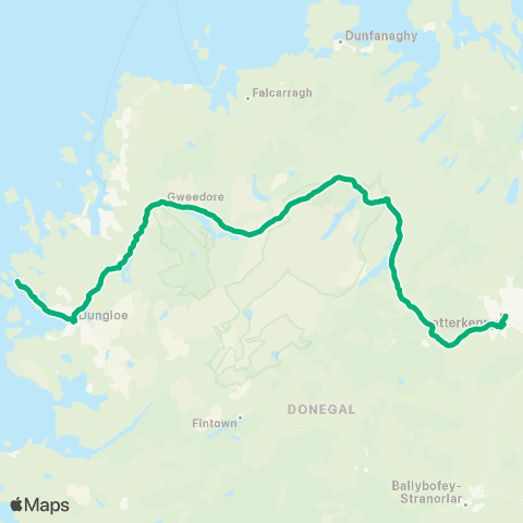 TFI Local Link Ailt an Chorráin - Letterkenny map