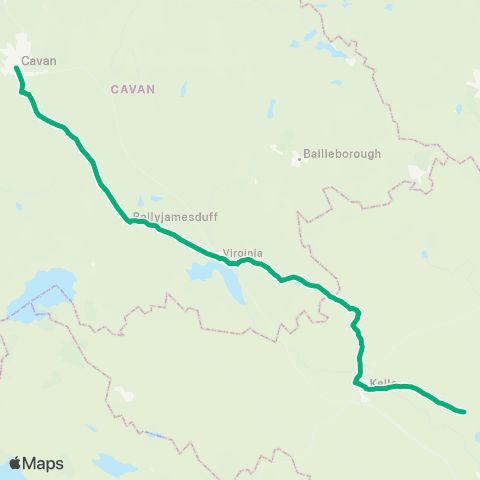 TFI Local Link Baile Ghib - Cavan map