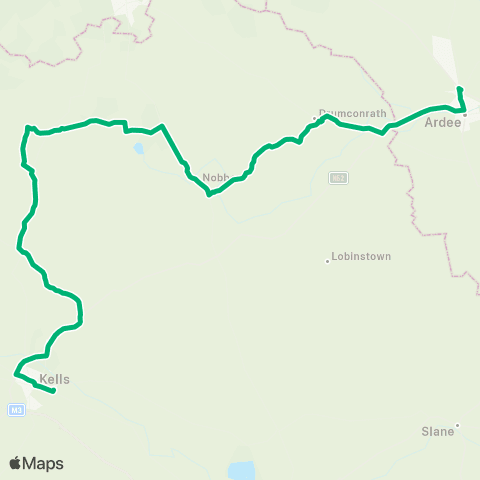 TFI Local Link Kells - Ardee map