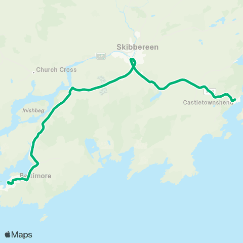 TFI Local Link Baltimore - Castletownshend map