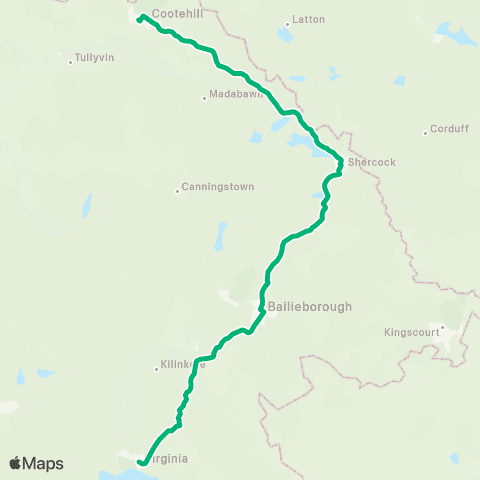 TFI Local Link Cootehill - Virginia map