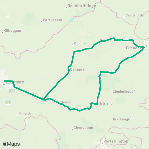 TFI Local Link Tullamore - Mount Lucas map