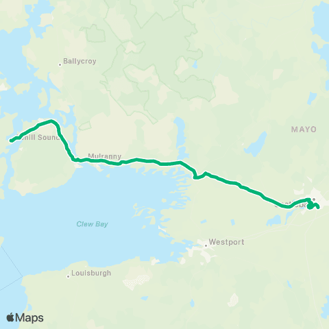 TFI Local Link Gob an Choire - Castlebar map