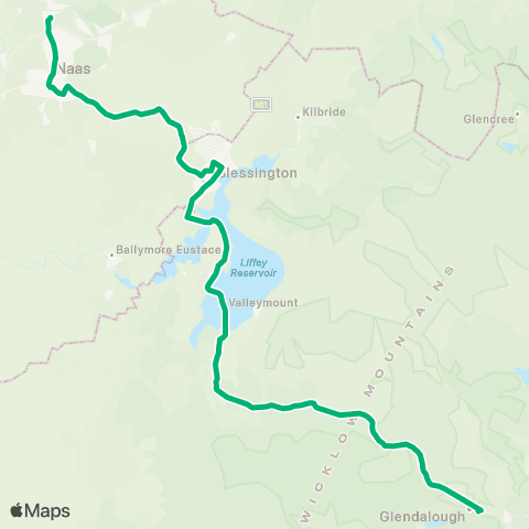 TFI Local Link Sallins - Glendalough map