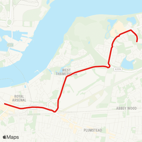 TfL Hawksmoor Sch - Plumstead - Woolwich Arsenal map