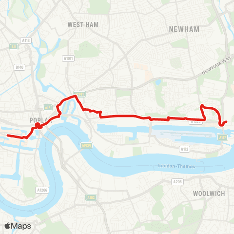 TfL Canning Town - King George V map