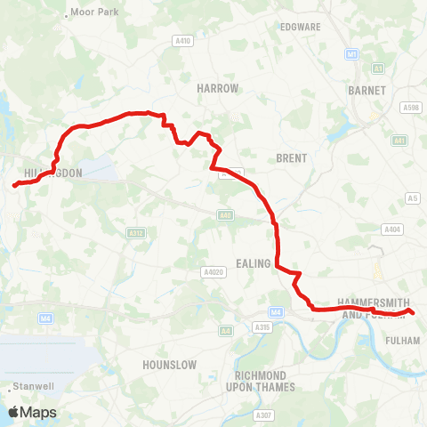 TfL Earl's Court - Acton Town map