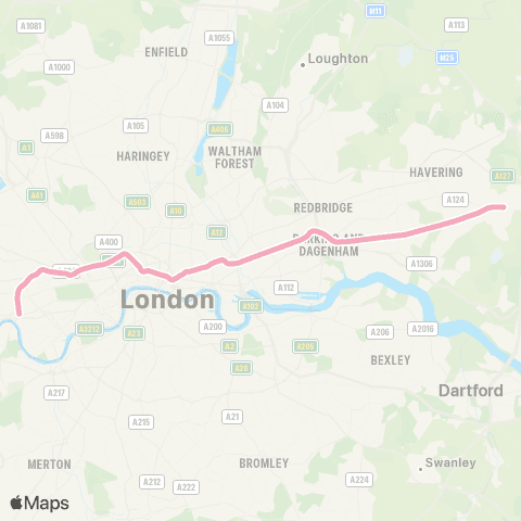 TfL Hammersmith & City map