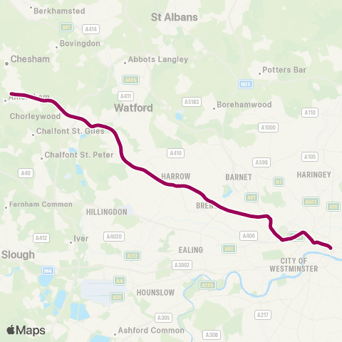 TfL Metropolitan map