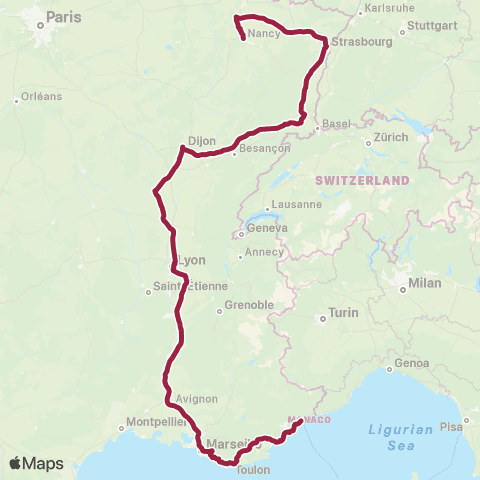 SNCF TGV + Intercités TGV inOui / Ouigo map