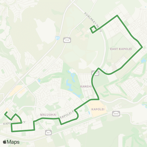 TheBus Kapolei Circulator map