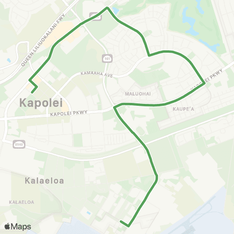 TheBus Kapolei Transit Center-Kalaeloa map
