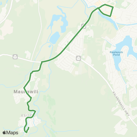TheBus Kailua-Maunawili map