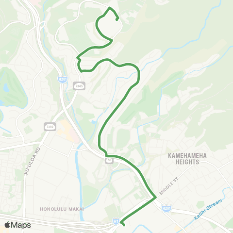 TheBus Tripler-Kalihi Transit Center map