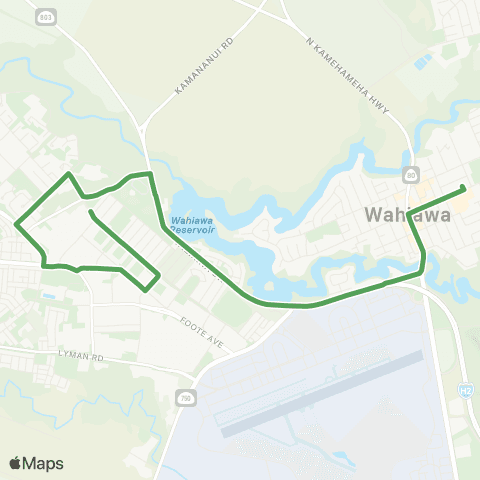 TheBus Schofield-Wahiawa Transit Center map