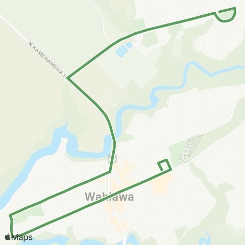 TheBus Whitmore Village-Wahiawa Transit Center map