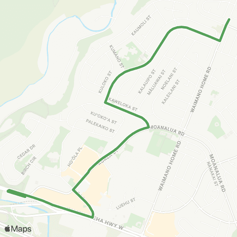 TheBus Manana-Pearl Highlands map