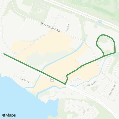 TheBus Pali Momi-Koauka-Pearlridge map