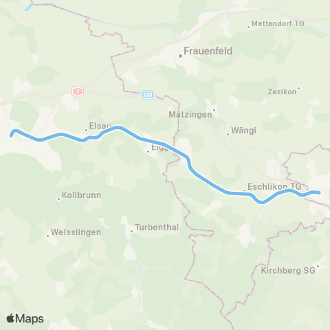 THURBO Wil SG - Winterthur map