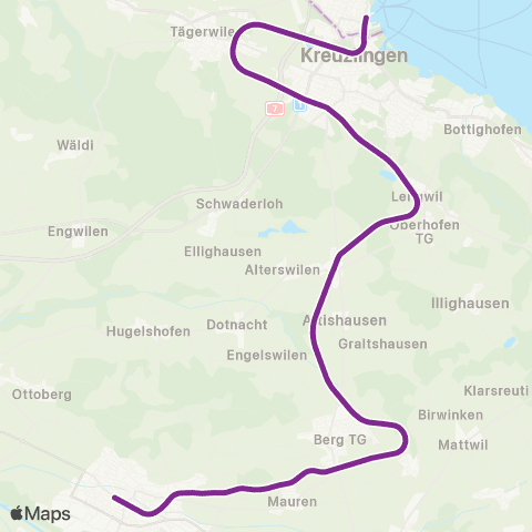 THURBO Weinfelden - Konstanz map