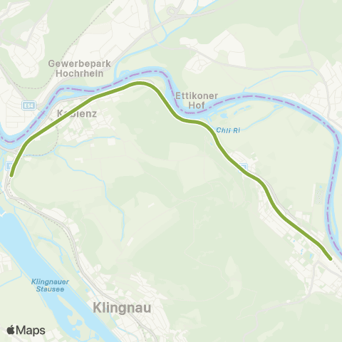 THURBO Bad Zurzach - Koblenz map