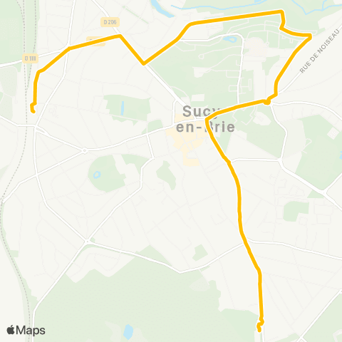 Île-de-France Mobilités Gare de Sucy-Bonneuil <> Lycée Christophe Colomb map