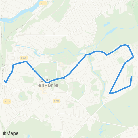 Île-de-France Mobilités Claude Monet <> Gare de Sucy-Bonneuil map