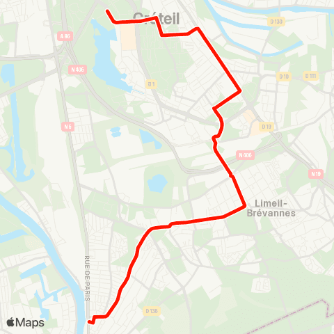 Île-de-France Mobilités Préf. <> Gare rout. de Villeneuve-St-Georges map