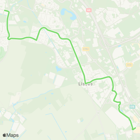 Île-de-France Mobilités Centre Commercial <> Marinière Lycée map