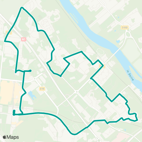 Île-de-France Mobilités Gare du Bras de Fer <> Gare du Bras de Fer map