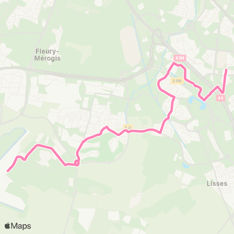 Île-de-France Mobilités Gare d'Évry-Courcouronnes Ctre <> La Tremblaie map
