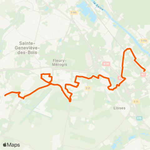 Île-de-France Mobilités Gare du Bras de Fer <> Gare Place map