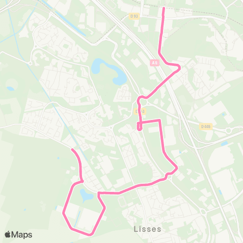 Île-de-France Mobilités Ferme des Folies <> Gare d'Évry-Courcouronnes Ctre map