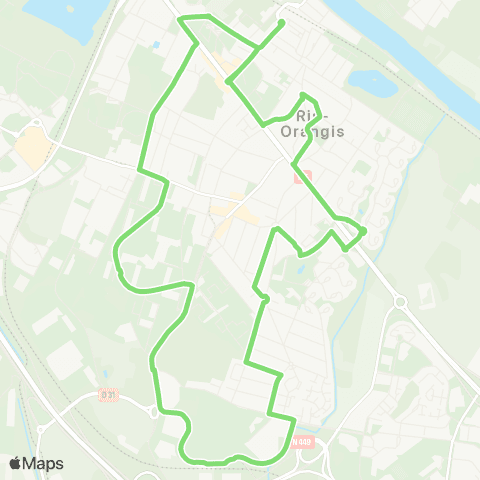 Île-de-France Mobilités Gare de Ris-Orangis Bois de l'Épine <> Gare de Ris-Orangis Bois de l'Épine map
