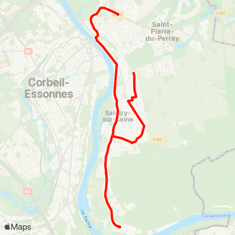 Île-de-France Mobilités Collège la Tuilerie <> Rue des Chèvres map