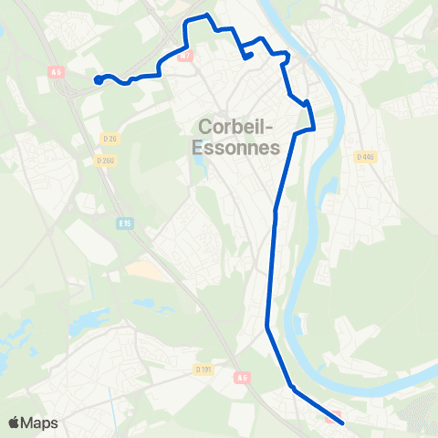 Île-de-France Mobilités Terminal David Douillet <> Exona map