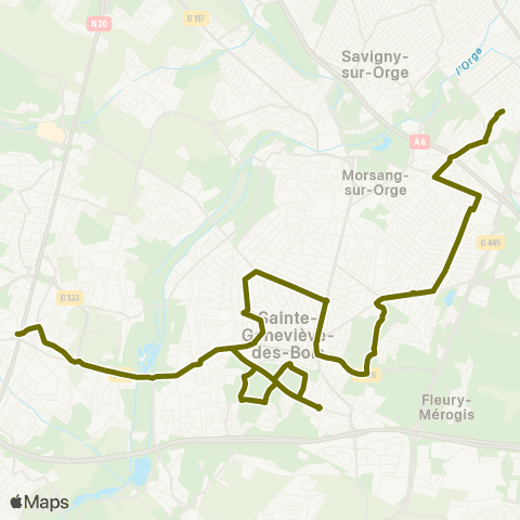 Île-de-France Mobilités Parc Leblanc <> Cimetière map