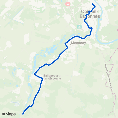 Île-de-France Mobilités Gare de Corbeil-Essonnes <> Gare de la Ferté-Alais map