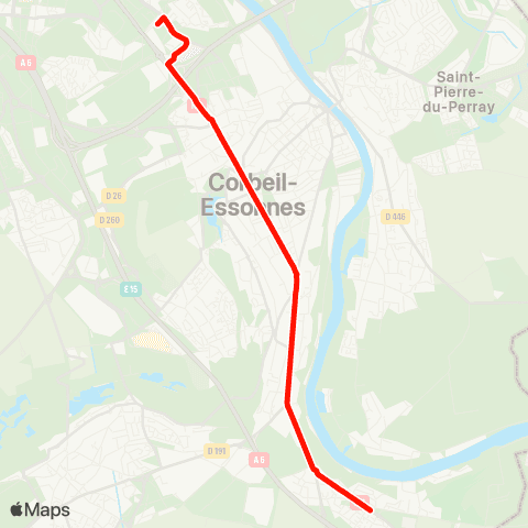 Île-de-France Mobilités Gare du Bras de Fer <> Terminal David Douillet map