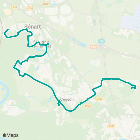 Île-de-France Mobilités Institution Nazareth <> Aubépine map