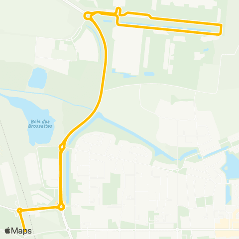 Île-de-France Mobilités Gare de Lieusaint - Moissy <> Gare de Lieusaint - Moissy map