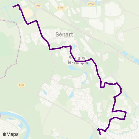 Île-de-France Mobilités Point de Vue <> Cesson Gare map